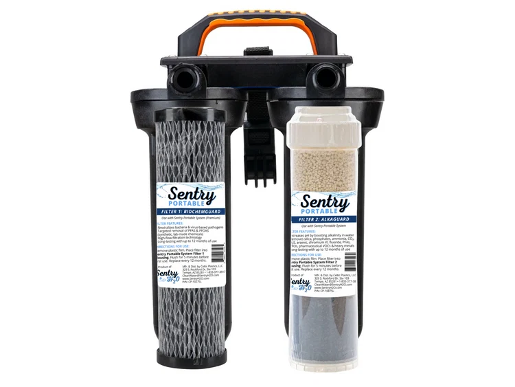 Sentry H2O Portable System with BioChemGuard and AlkaGuard cartridges for the Emergency Preparedness Upgrade